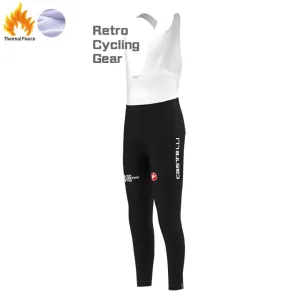 2017 black sky Fleece Retro Cycling Bib Pants