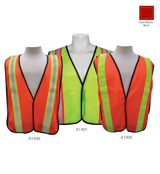 3A Safety - All-Purpose Mesh Safety Vest - 2 inch wide PVC tape