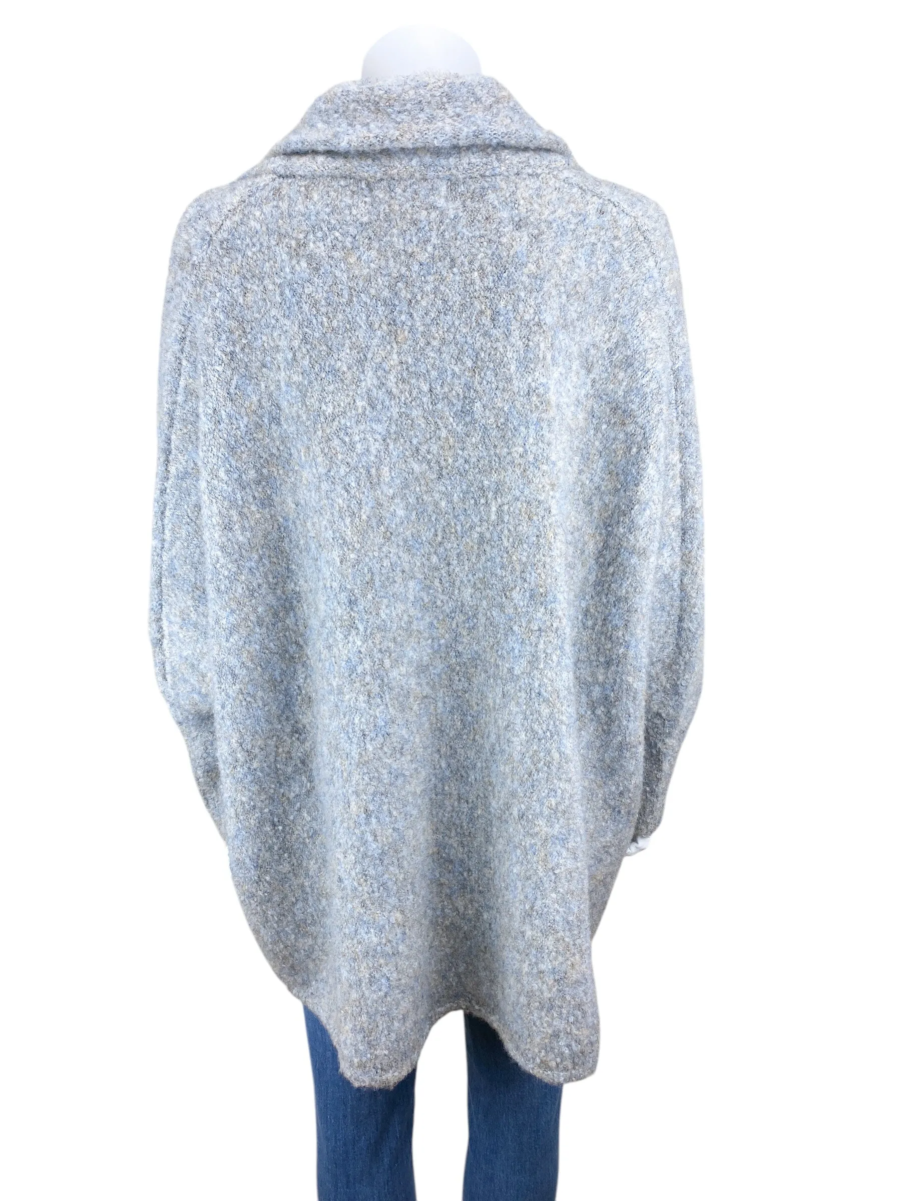 Anthropologie Women's Cozy Boucle Oversized Dolman Sweater Lt. Blue One Size