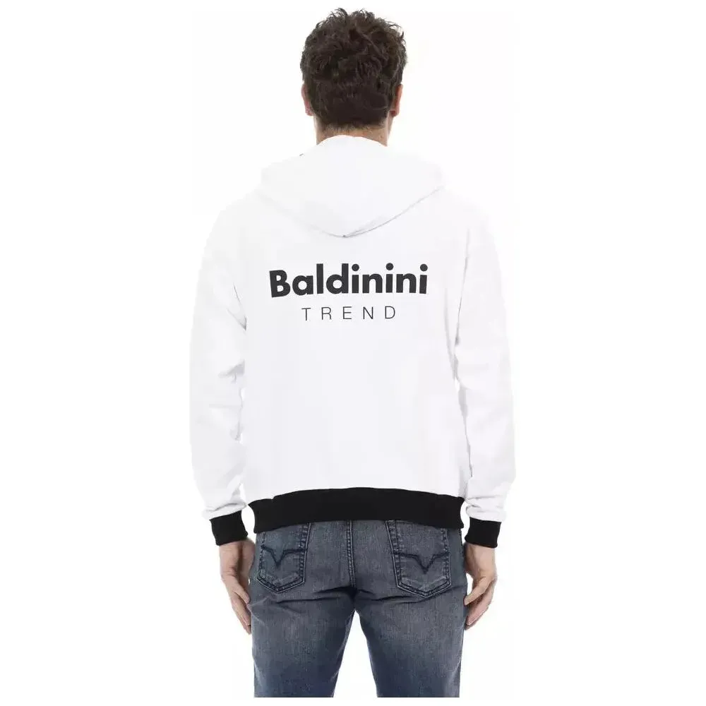 Baldinini Trend White Cotton Men Sweater