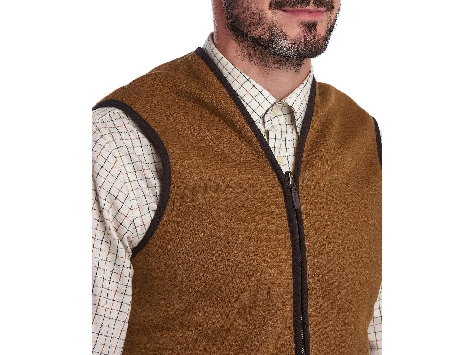 Barbour Warm Pile Waistcoat/Zip-In Liner in Brown