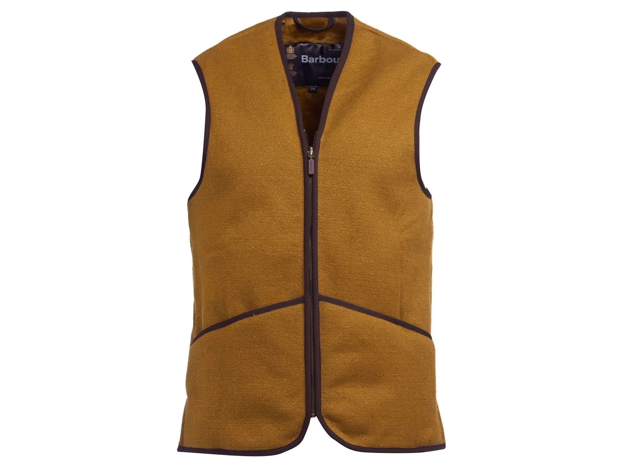 Barbour Warm Pile Waistcoat/Zip-In Liner in Brown