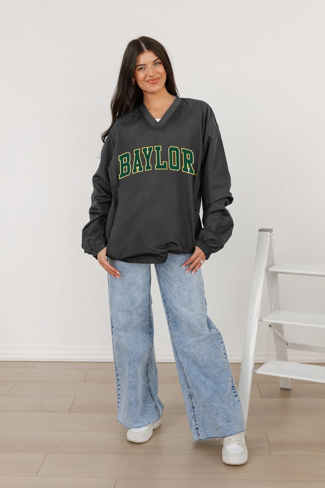 BAYLOR BEARS VICTORY BOUND CLASSIC V-NECK WIND SHIRT BY MADI PREWETT TROUTT