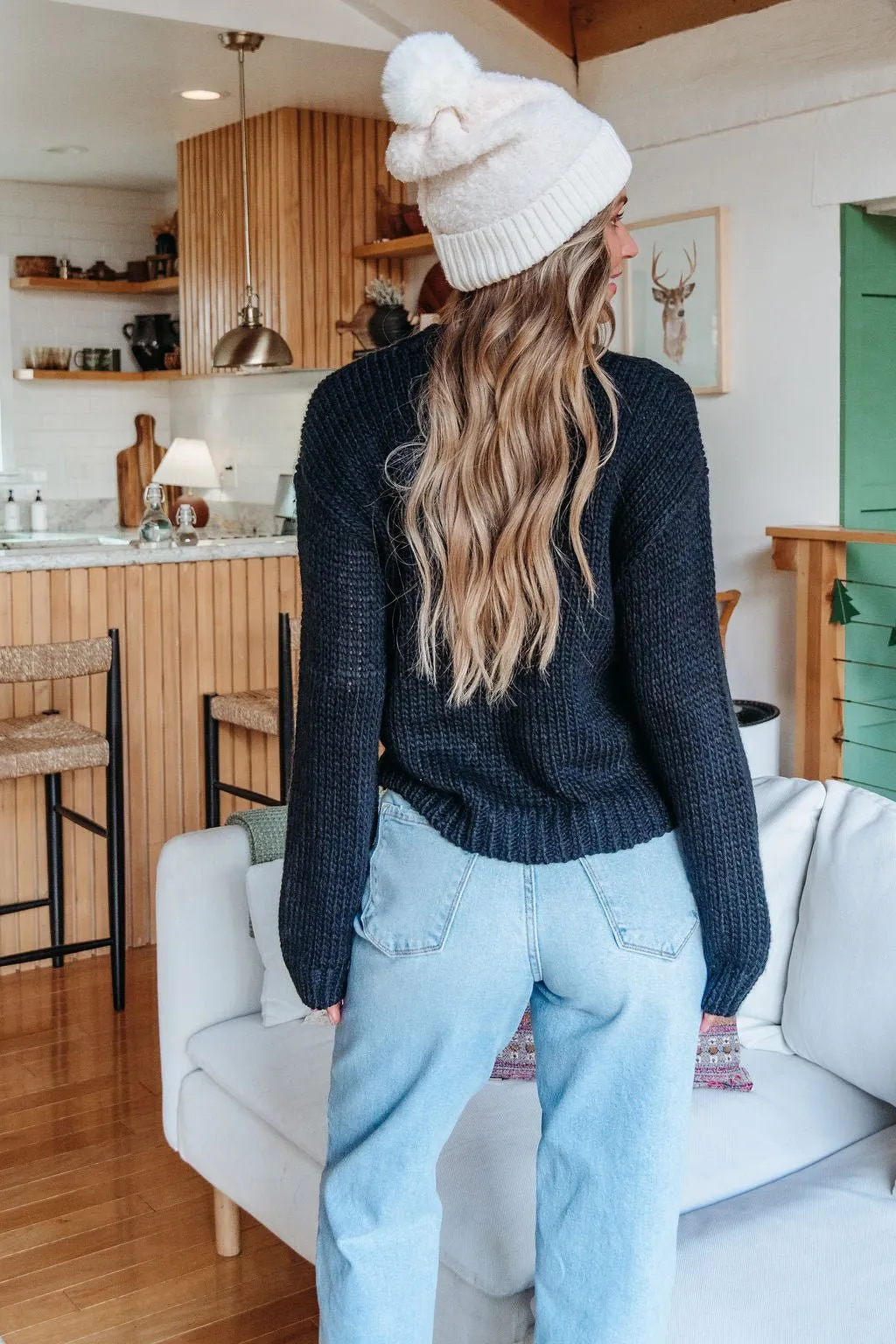 Black Cozy Pullover Sweater