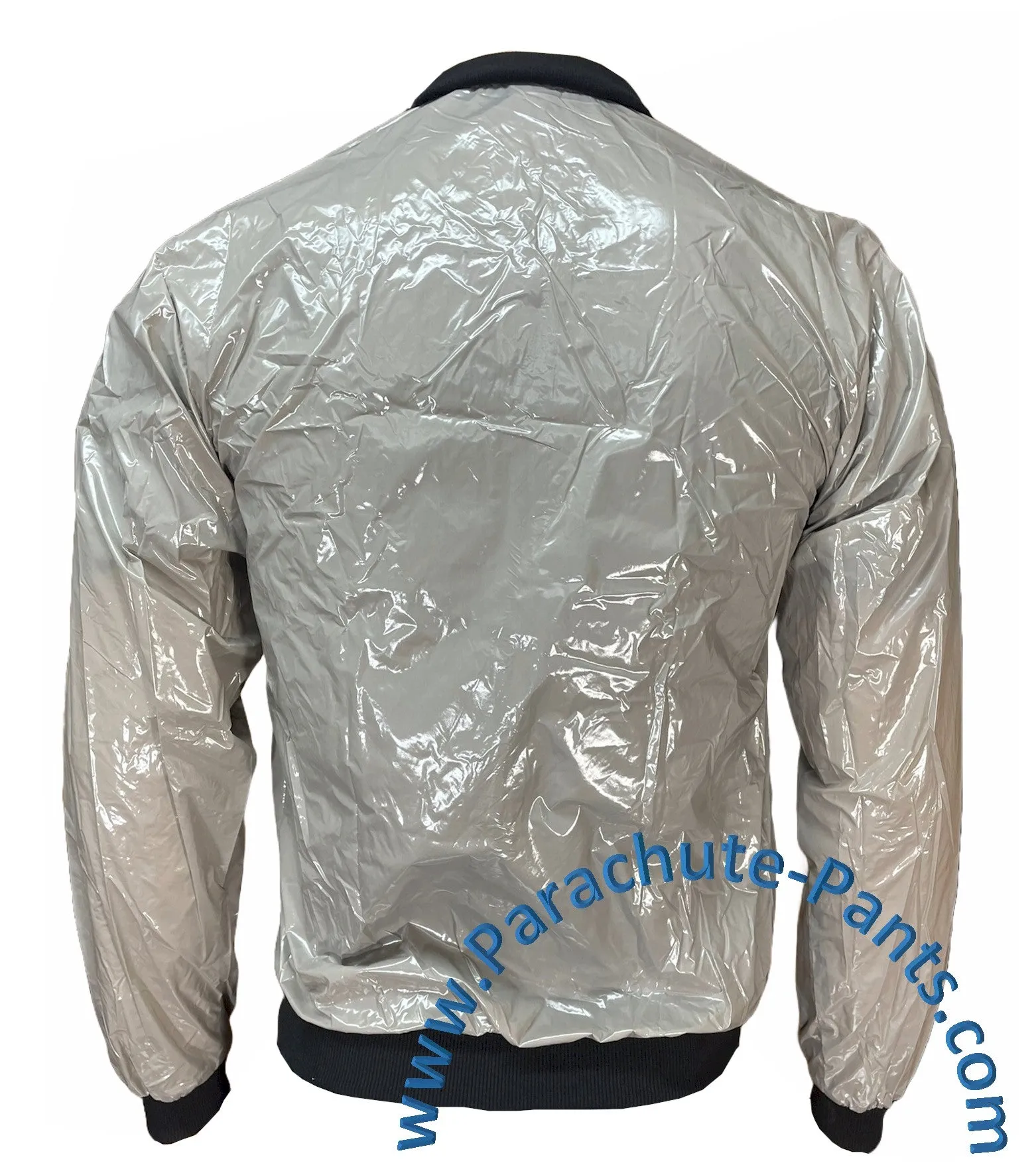 Bruno Grey Shiny Thin Nylon Wind Jacket