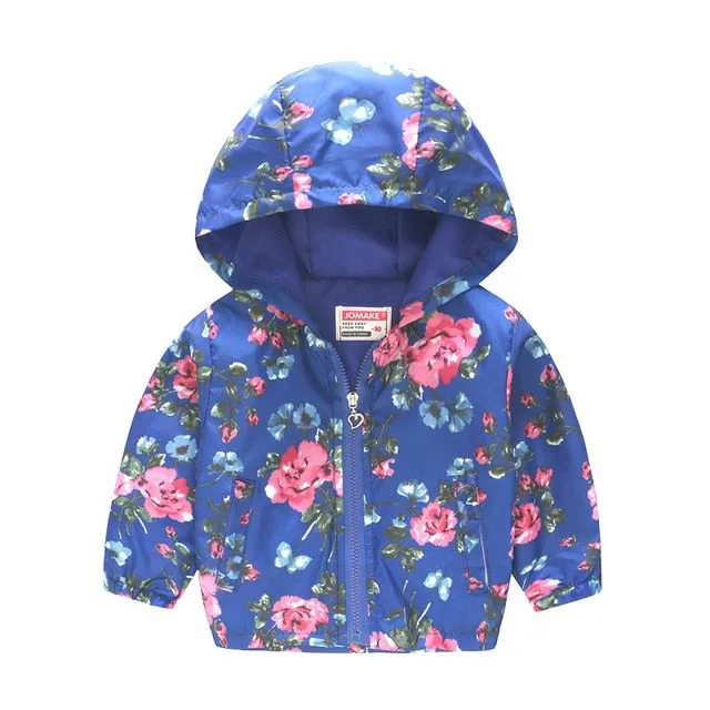 Cartoon Printed Hooded Jackets For Boys&Girls