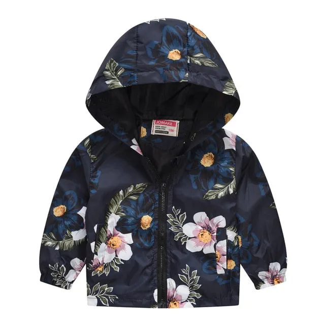 Cartoon Printed Hooded Jackets For Boys&Girls