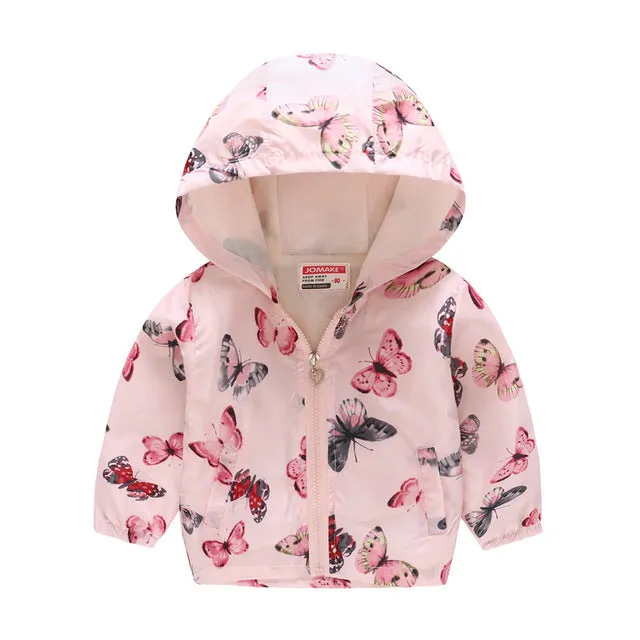 Cartoon Printed Hooded Jackets For Boys&Girls