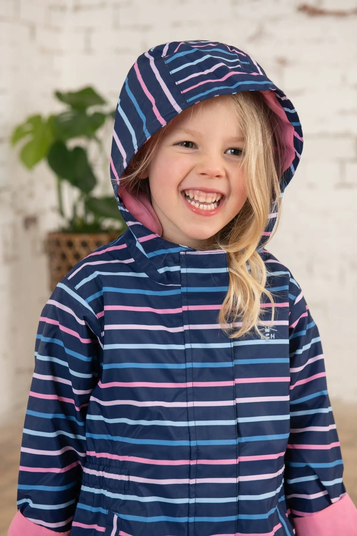 Charlotte Parka - Blue Pink Stripe