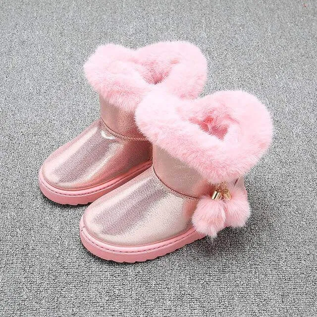 Children Girl Snow Boots Kids Boot Thicken Rubber