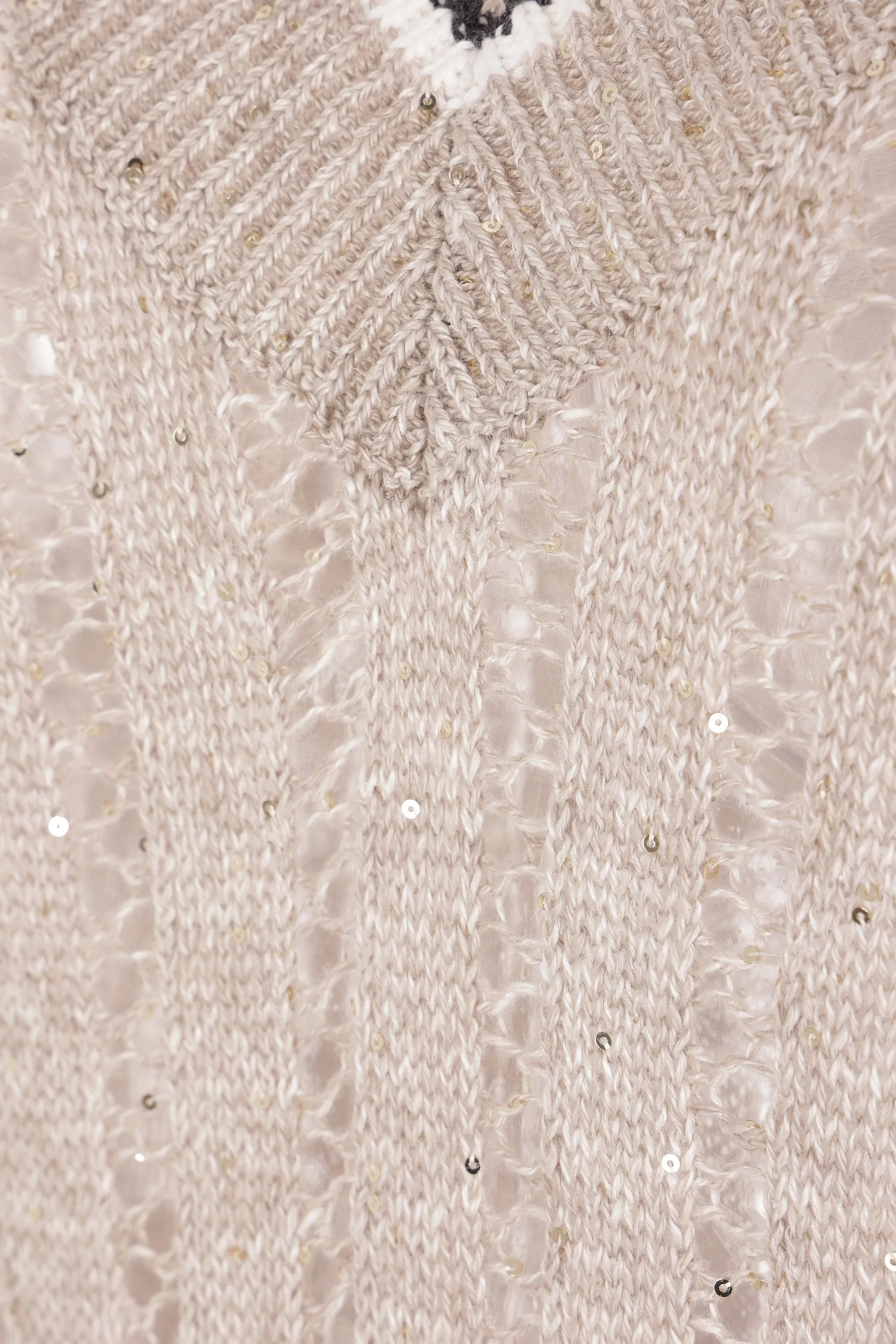 Dazzling Sequined V-Neck Sweater