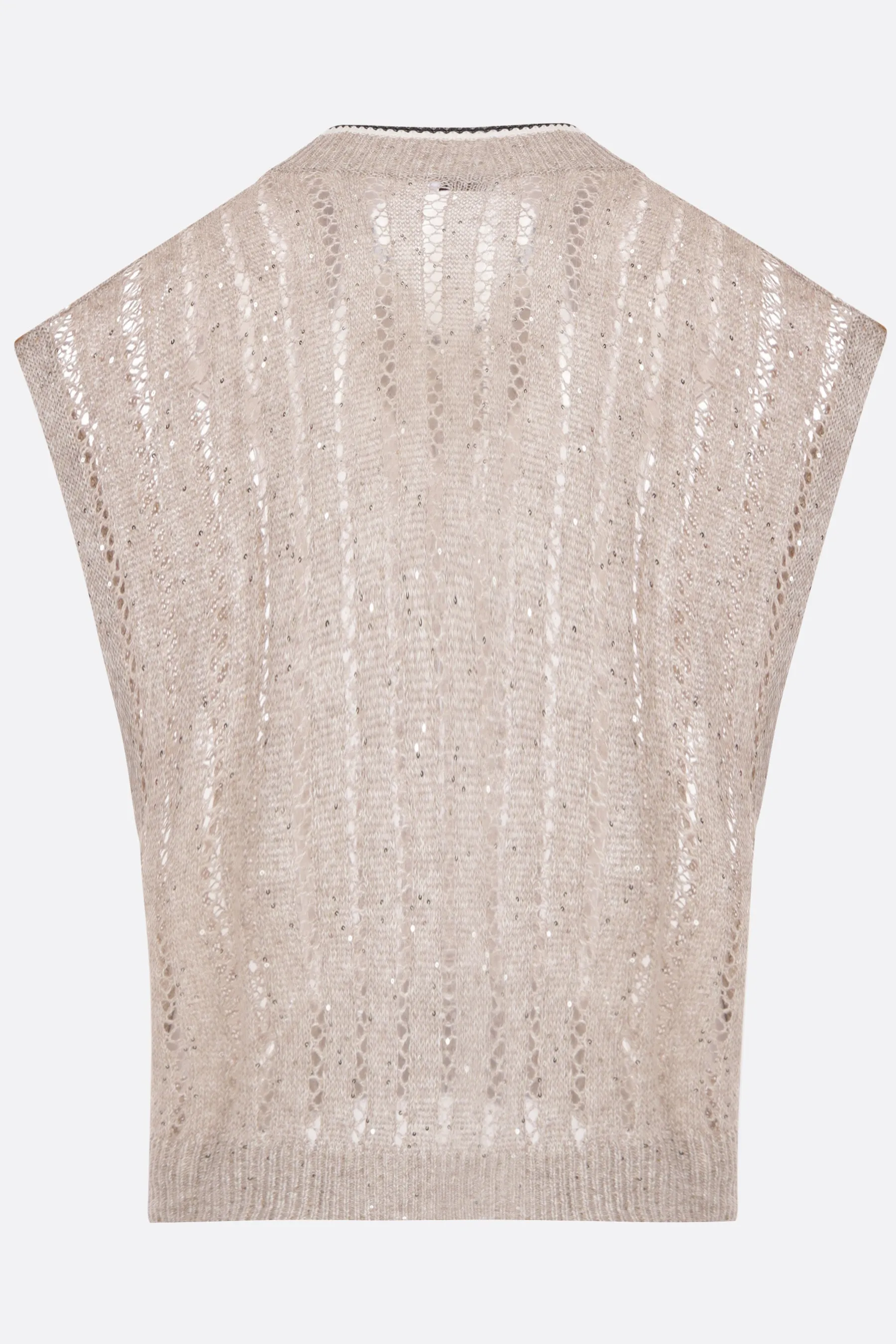 Dazzling Sequined V-Neck Sweater