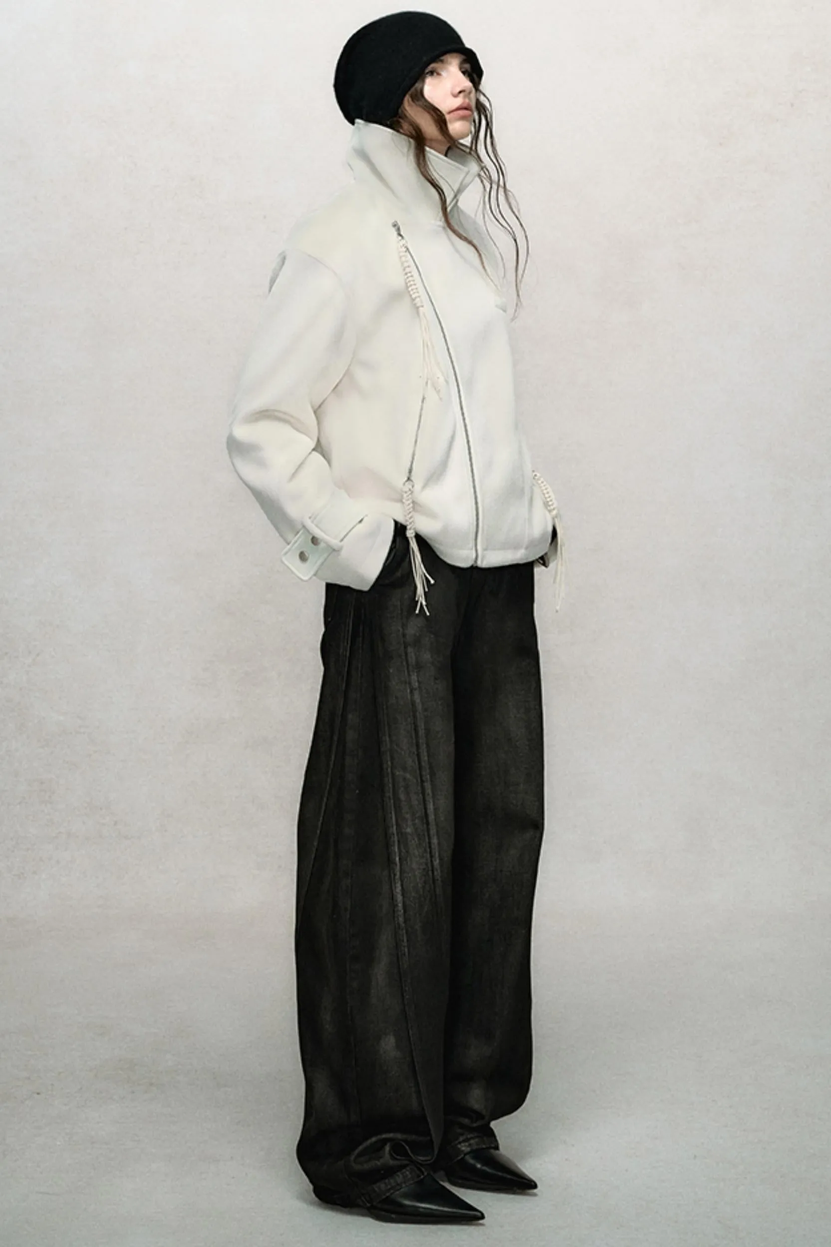 Distressed Relaxed Cotton Pants