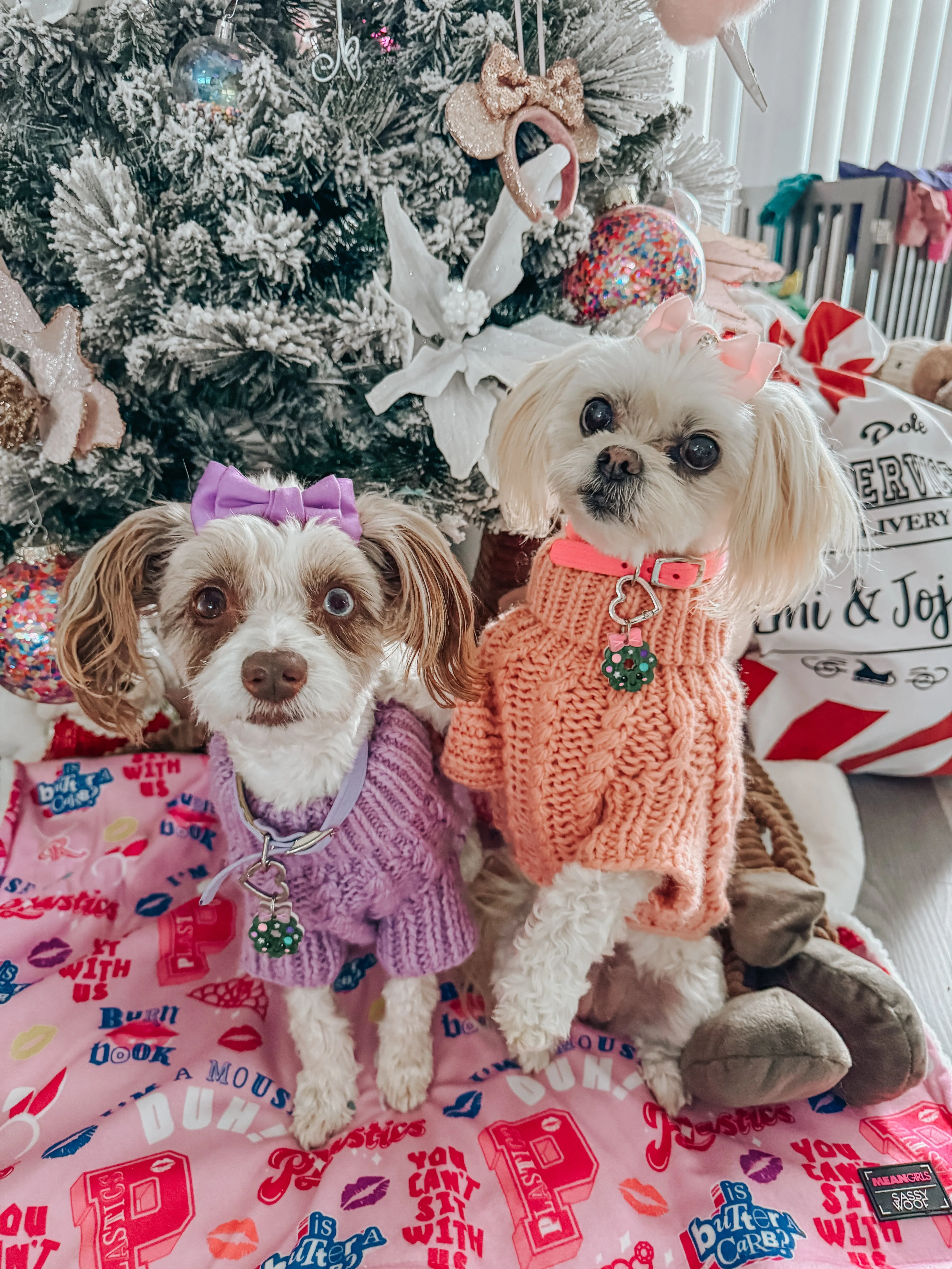 Dog Cable Knit Sweater - Lavender