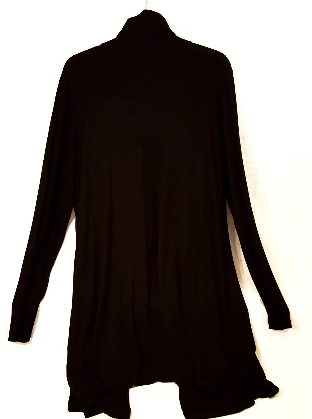 Draped Black Cardigan