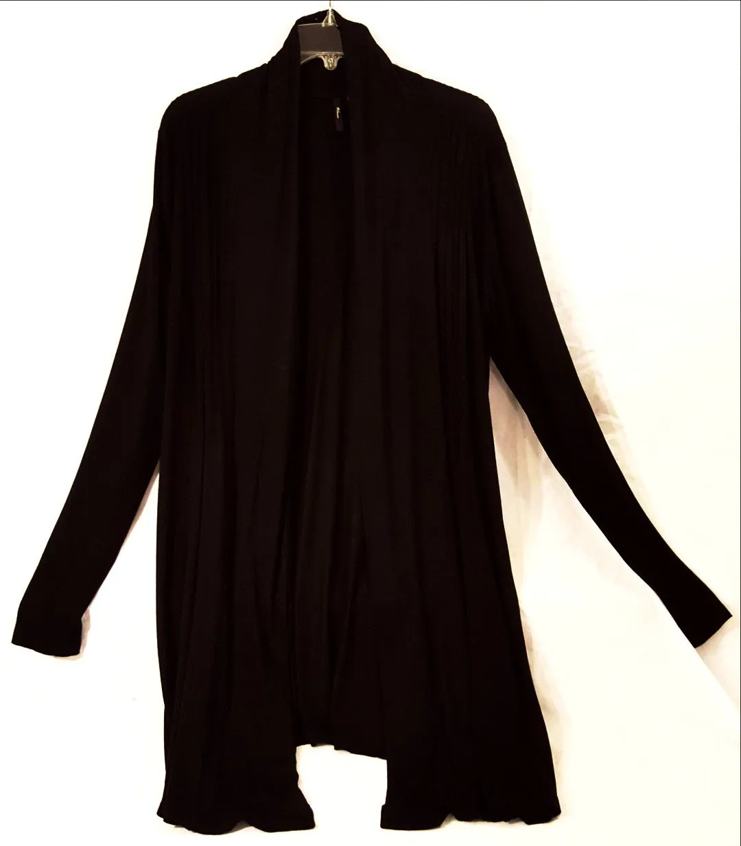 Draped Black Cardigan