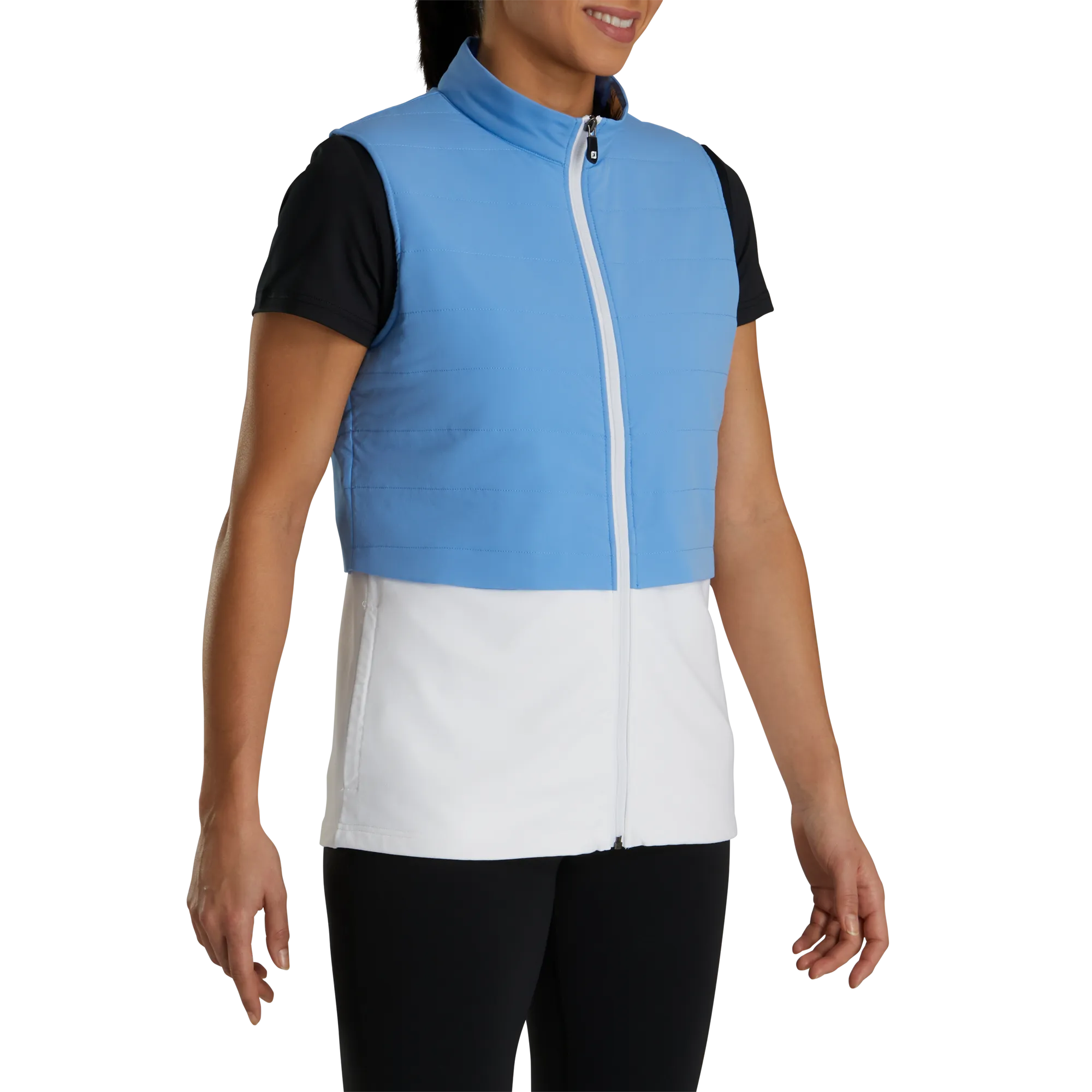 FJ Womens Layered Insulated Vest - LIGHT BLUE/WHITE