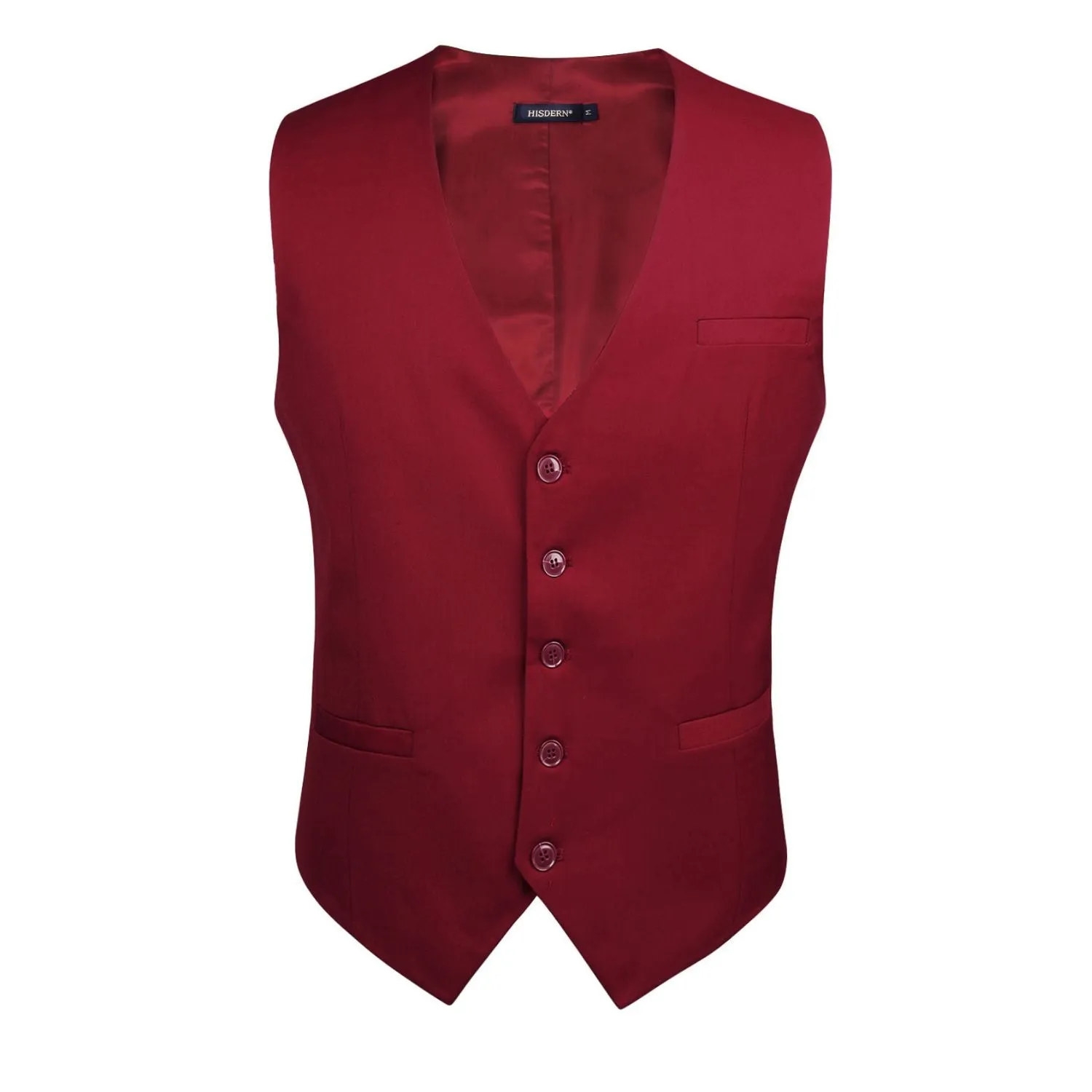 Formal Suit Vest - BURGUNDY