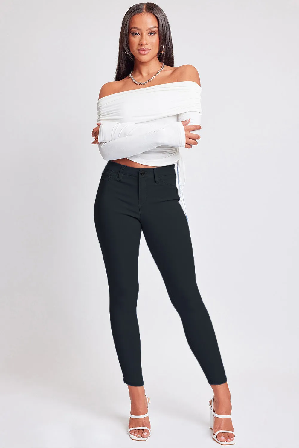 Full Size Hyper stretch Mid-Rise Skinny Pants