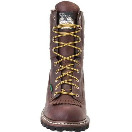 Georgia Men's 8" Steel Toe Waterproof Logger Work Boots - Brown G7313