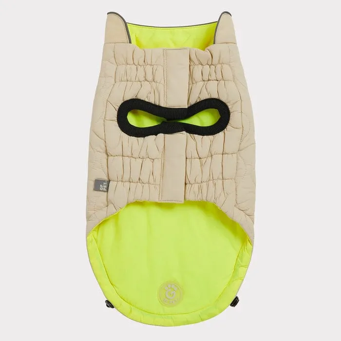 GF Pet Reversible Chalet Jacket - Sand/Neon Yellow for Dogs