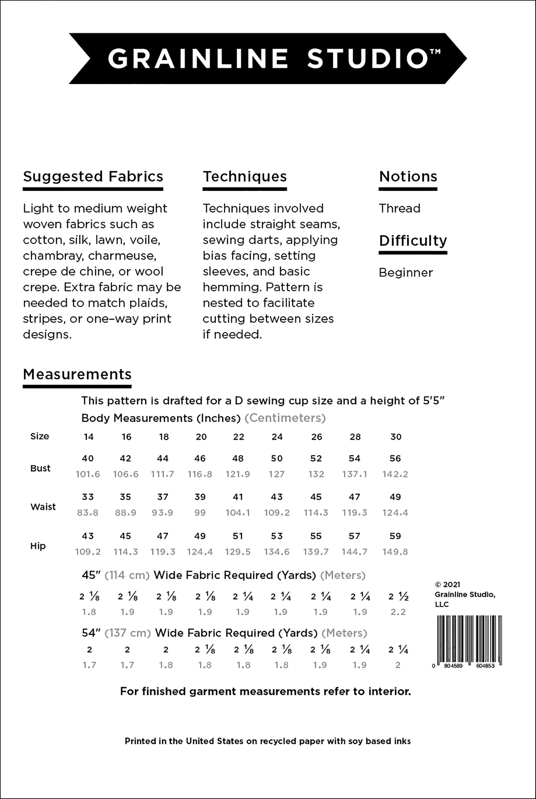 Grainline Pattern - Scout Tee