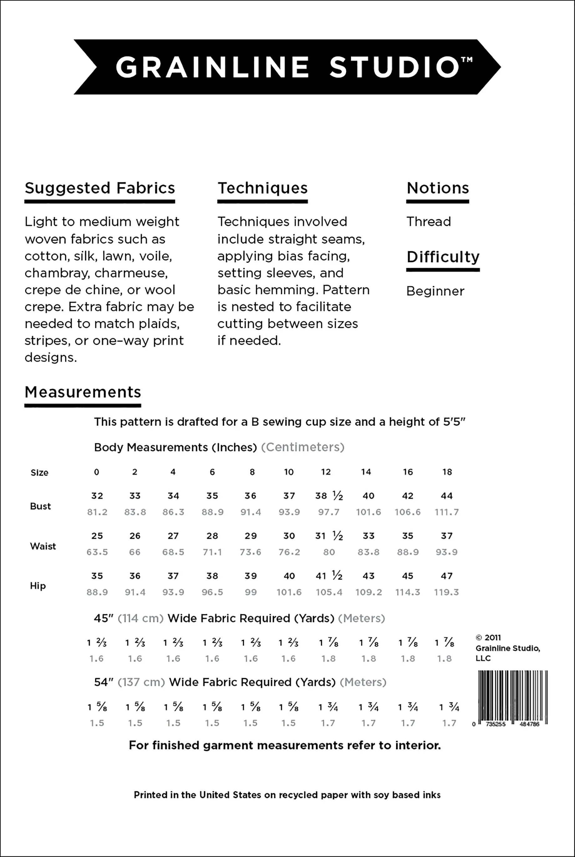 Grainline Pattern - Scout Tee