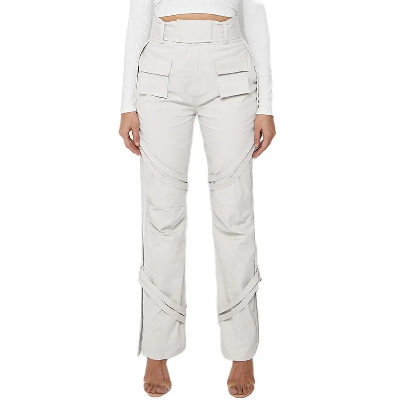 High Waist Straight Casual Lady Pants