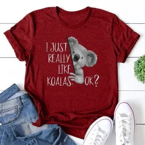 I Just Really Like Koalas Summer T-Shirt