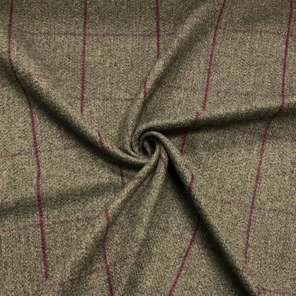 Large Checkered Wool Touch Fabric