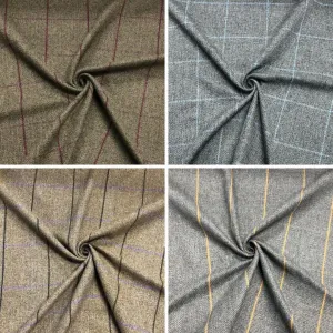 Large Checkered Wool Touch Fabric