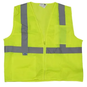 Lime Reflective Safety Vest - Hi Vis Vest - M