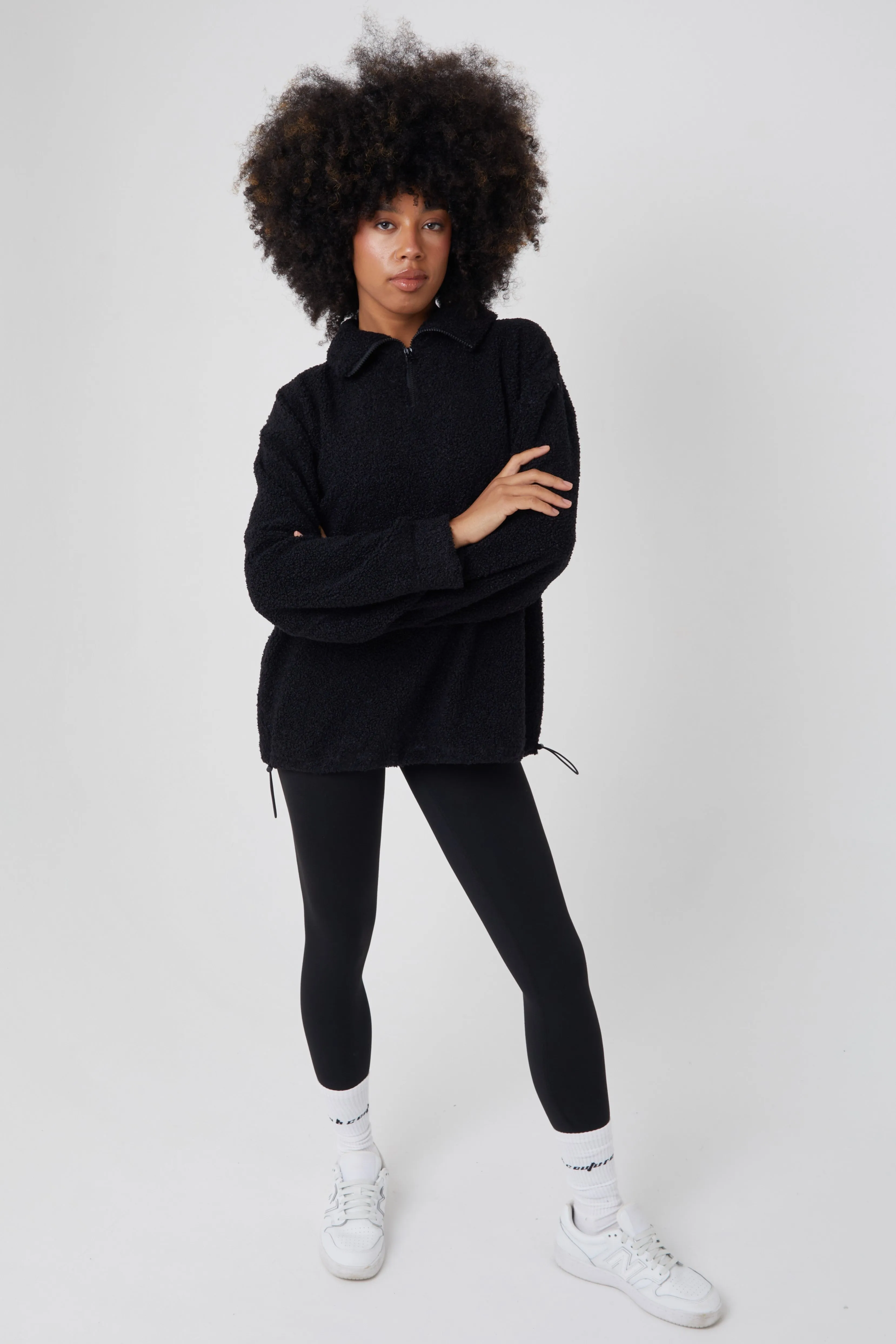 Oak Hill Borg Jumper & Leggings Set - Black