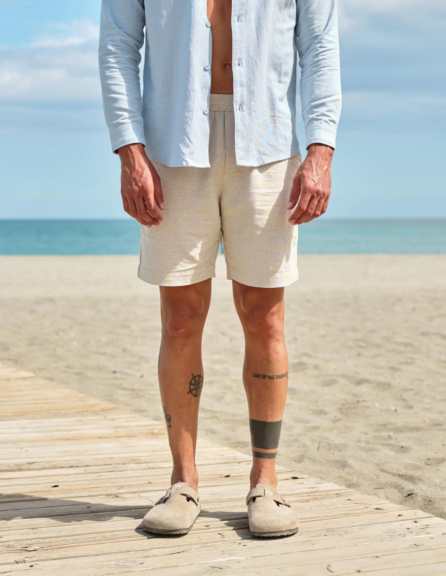 Oatmeal Linen Short