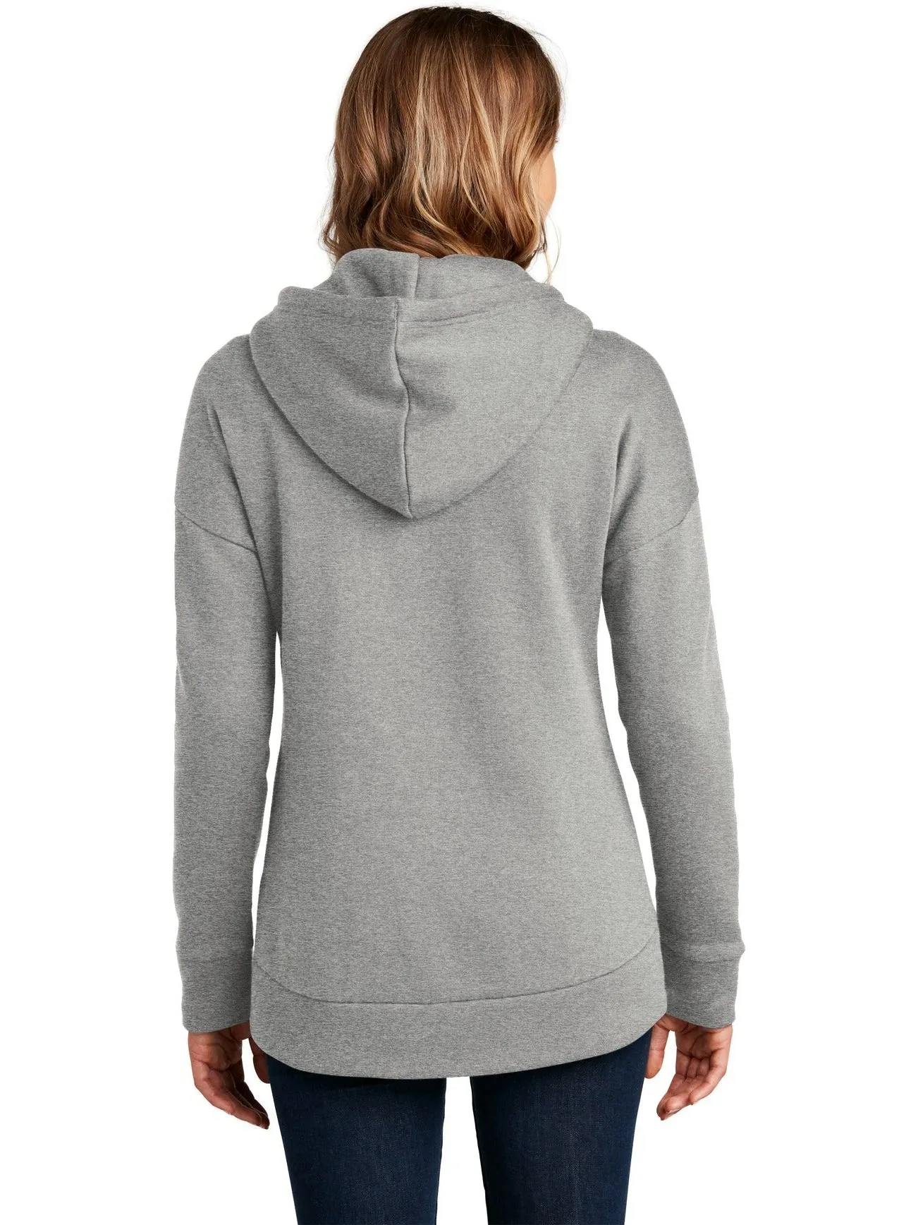 OUTLET-District Ladies Perfect Weight Fleece Drop Shoulder Full-Zip Hoodie