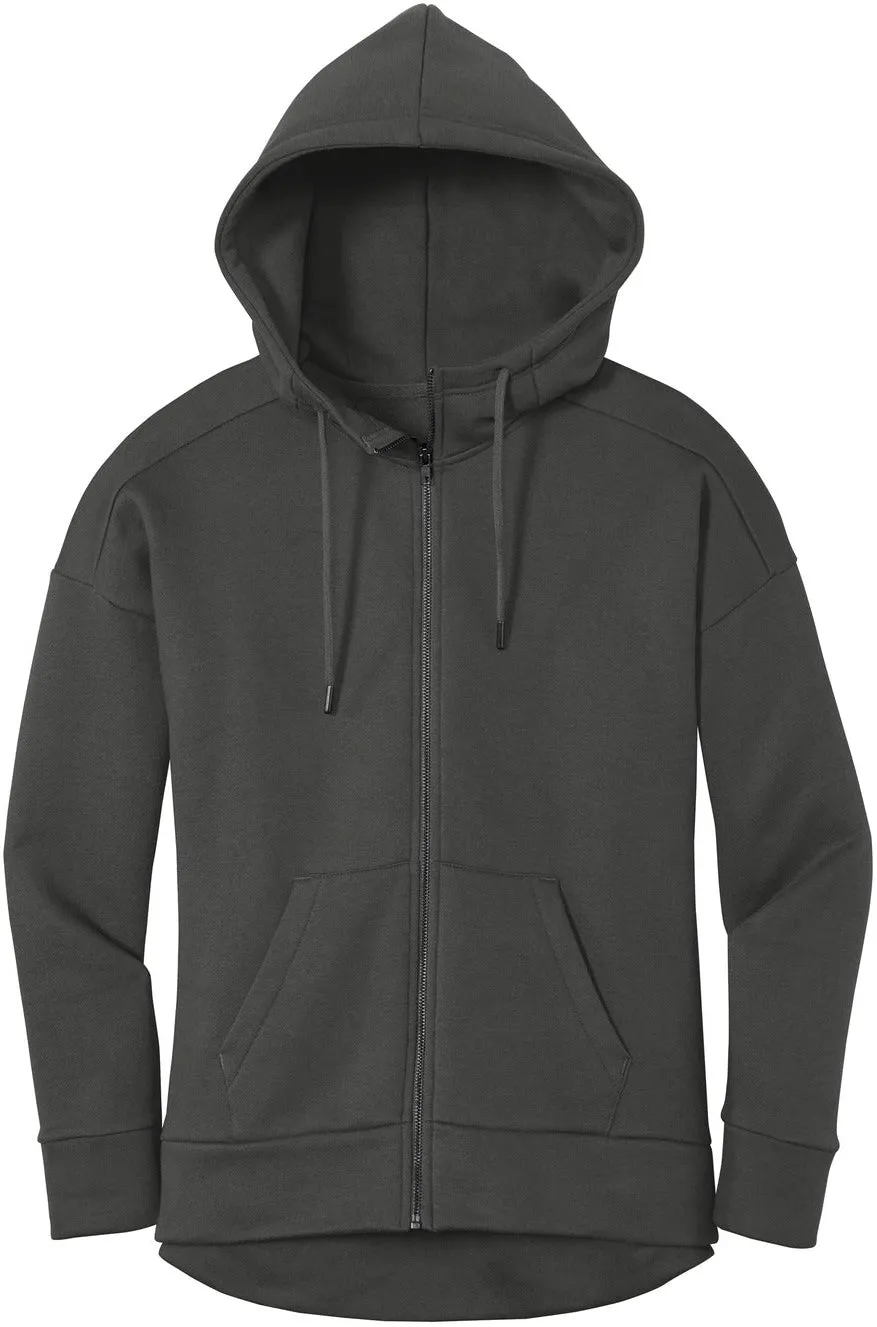 OUTLET-District Ladies Perfect Weight Fleece Drop Shoulder Full-Zip Hoodie