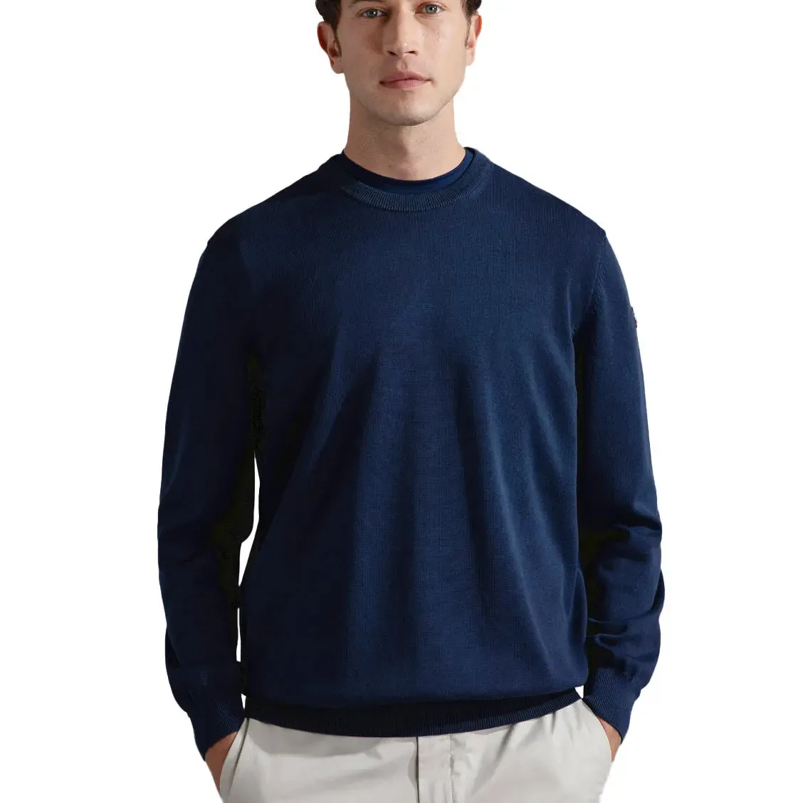 Pima Cotton Navy Knit Sweater