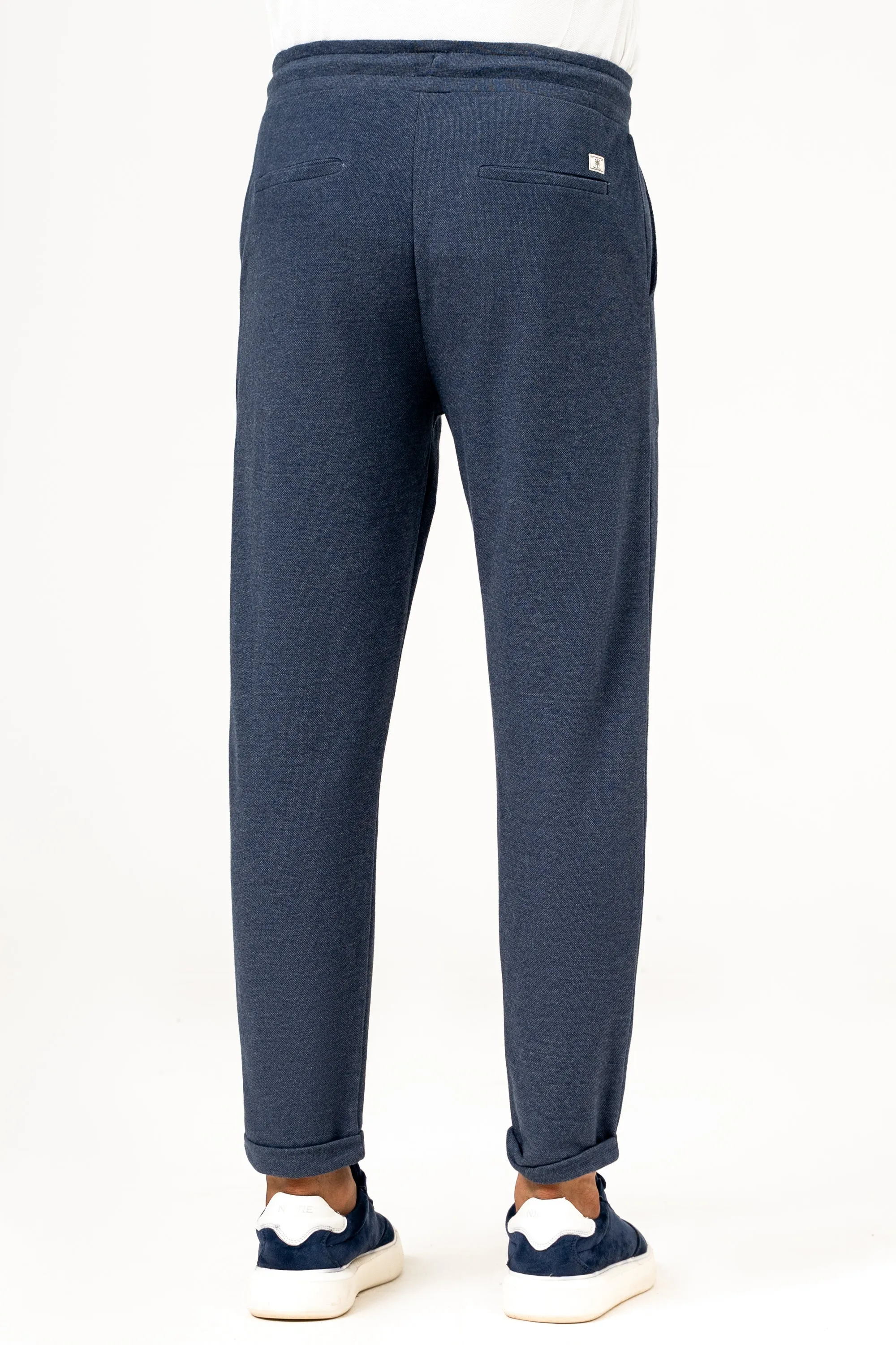 PIQUE JOGGER WAIST TROUSER INDIGO