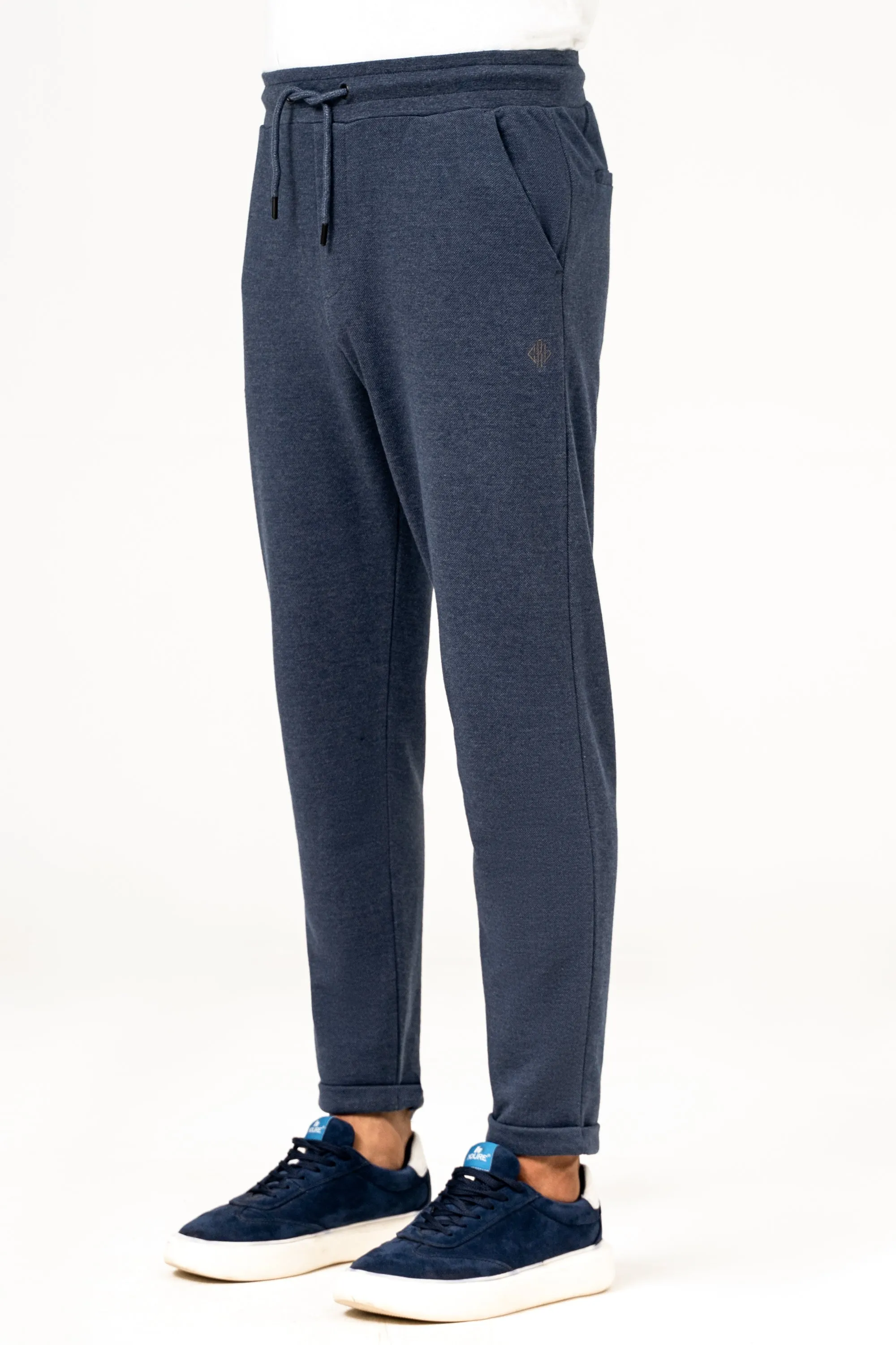 PIQUE JOGGER WAIST TROUSER INDIGO