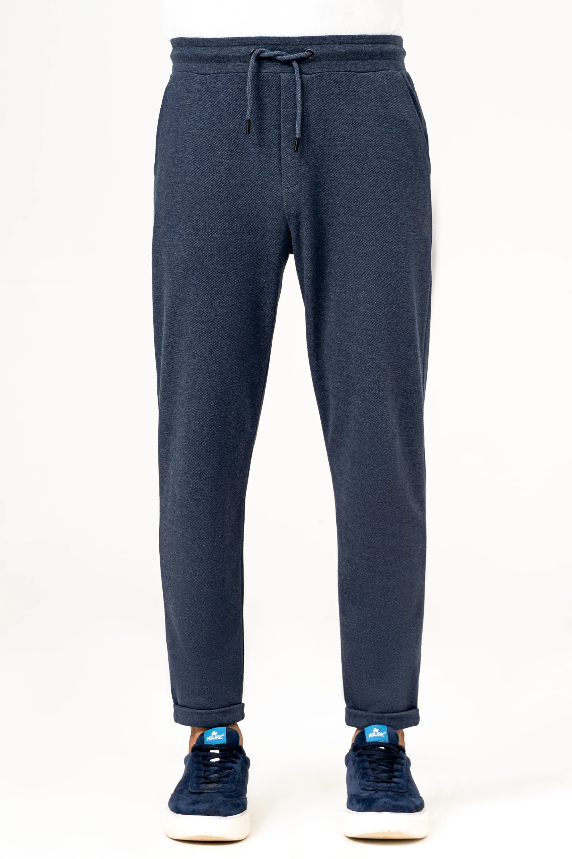 PIQUE JOGGER WAIST TROUSER INDIGO