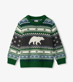 Polar Bear Knit Crew Neck Sweater