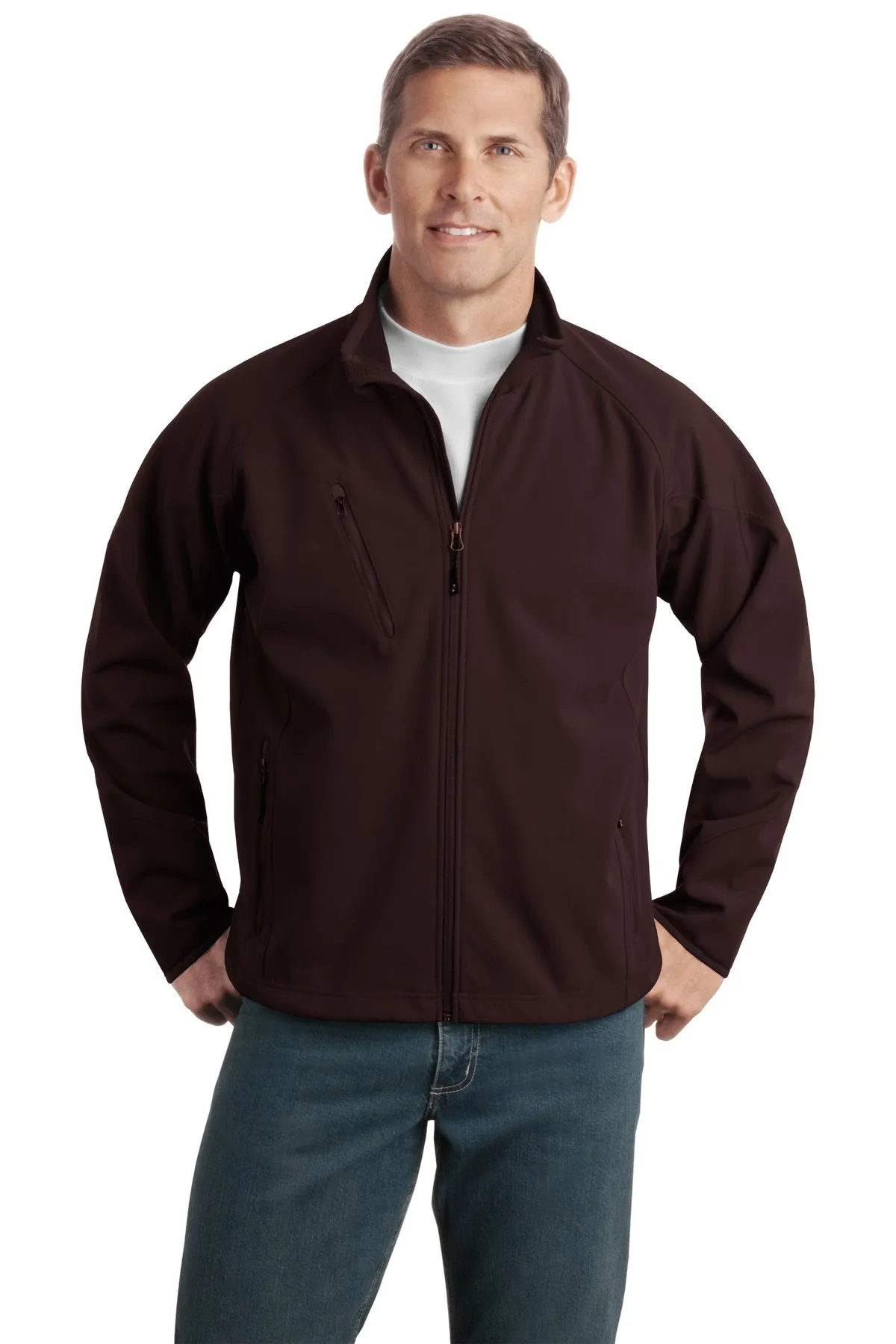 Port Authority Tall Textured Soft Shell Jacket. TLJ705