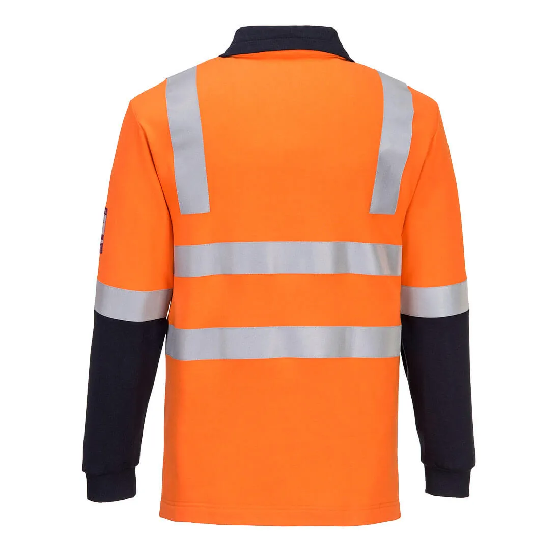 Portwest Flame Resistant Hi Vis 2 Tone Taped Brushed Fleece Jumper MF202