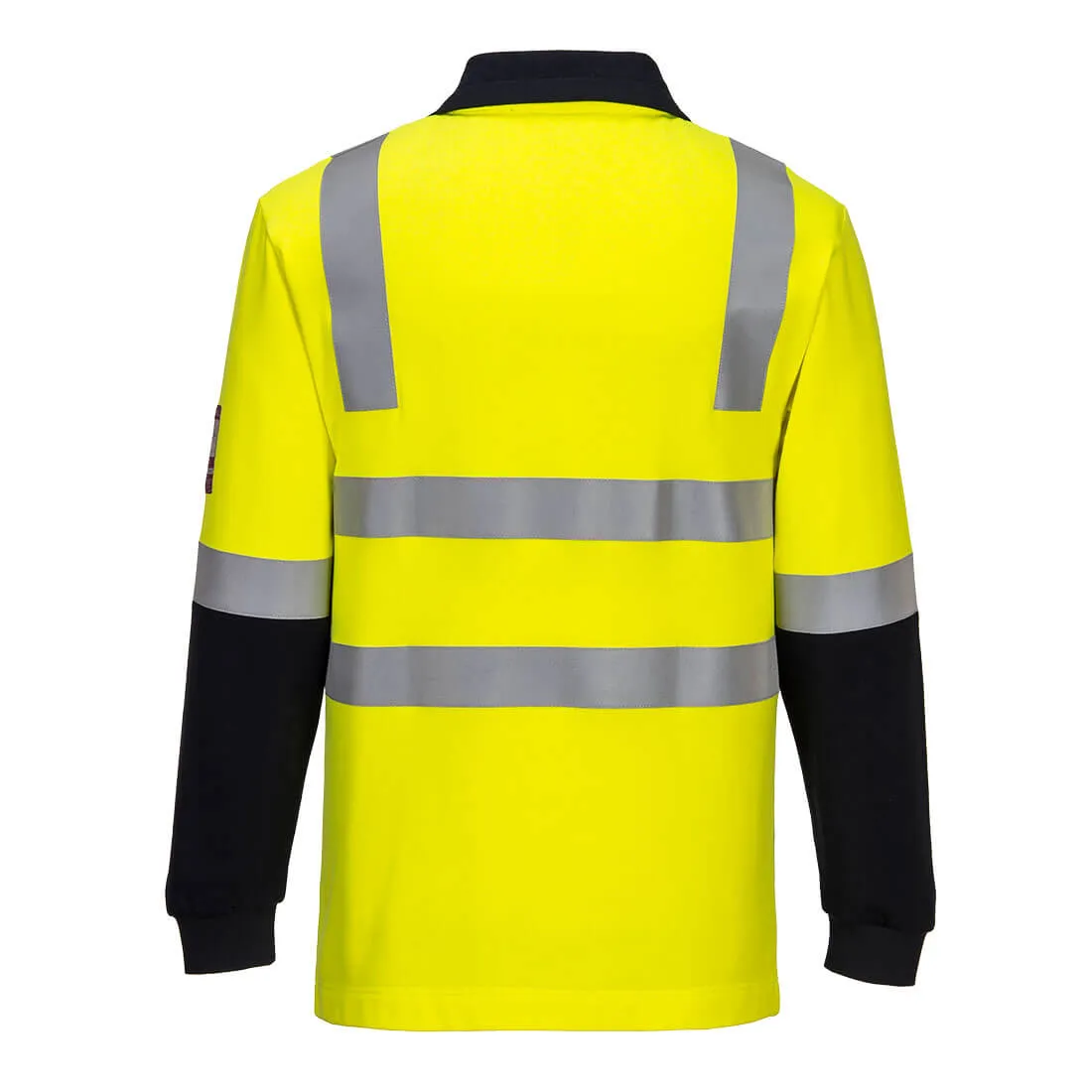 Portwest Flame Resistant Hi Vis 2 Tone Taped Brushed Fleece Jumper MF202