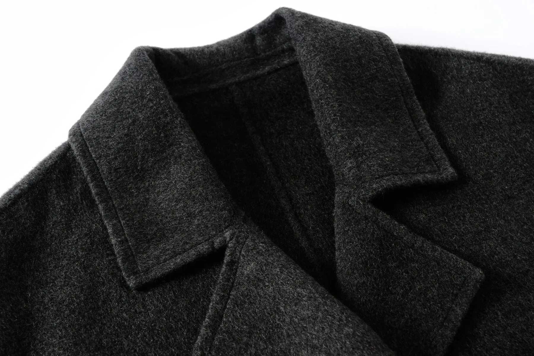 Pre Order:  Single Button Scarf Collar Wool Coat