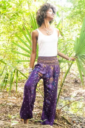 Purple PEACOCK Harem Pants