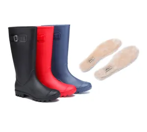 Rainboots ,Tall Gumboots Women Veronica With Wool Insoles