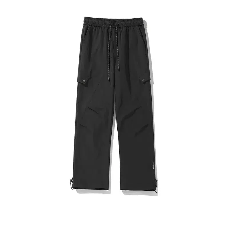 Relaxed Fit Drawstring Waist Cargo Pants