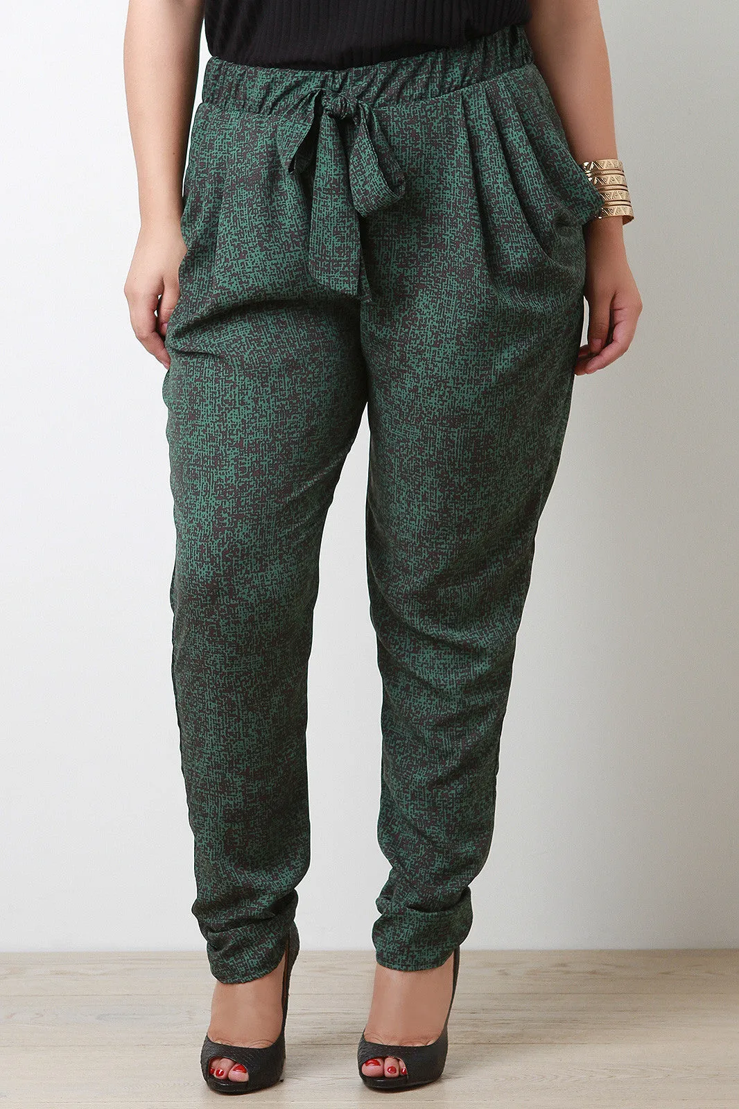 Relaxed Fit Patterned Pants