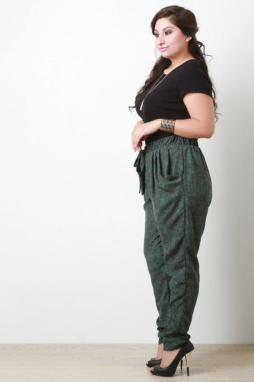 Relaxed Fit Patterned Pants